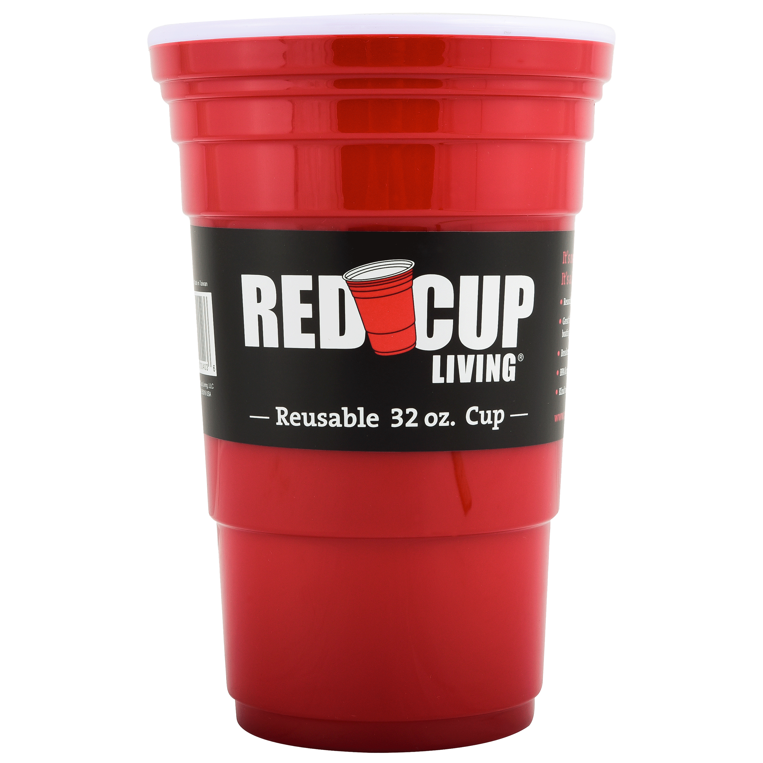 Pack of 6 – 32oz Reusable Party Cups, Unbreakable & Leakproof, BPA-Free for Outdoors