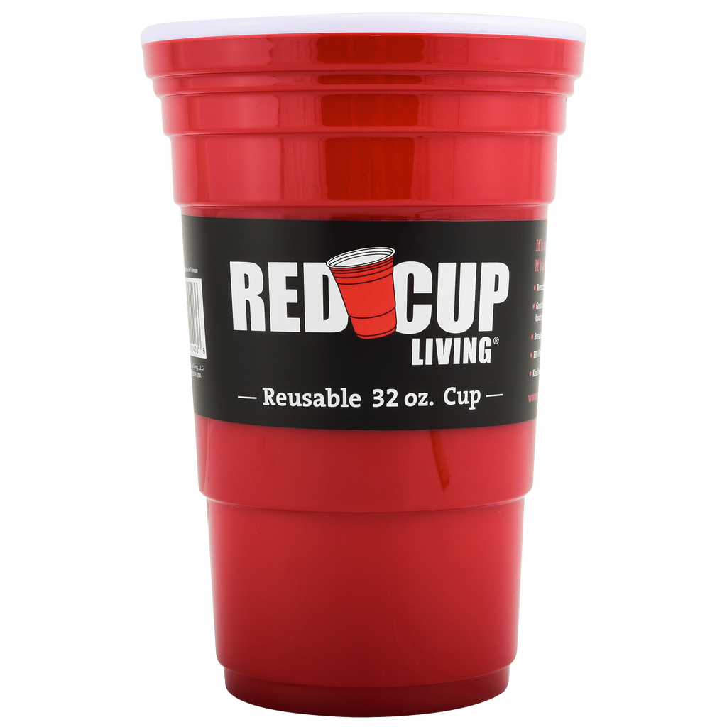 32oz Reusable Cup For Parties | Strong, Unbreakable, Leakproof tumbler | Durable ABS plastic, BPA Free | Perfect for parties, camping & Outdoors