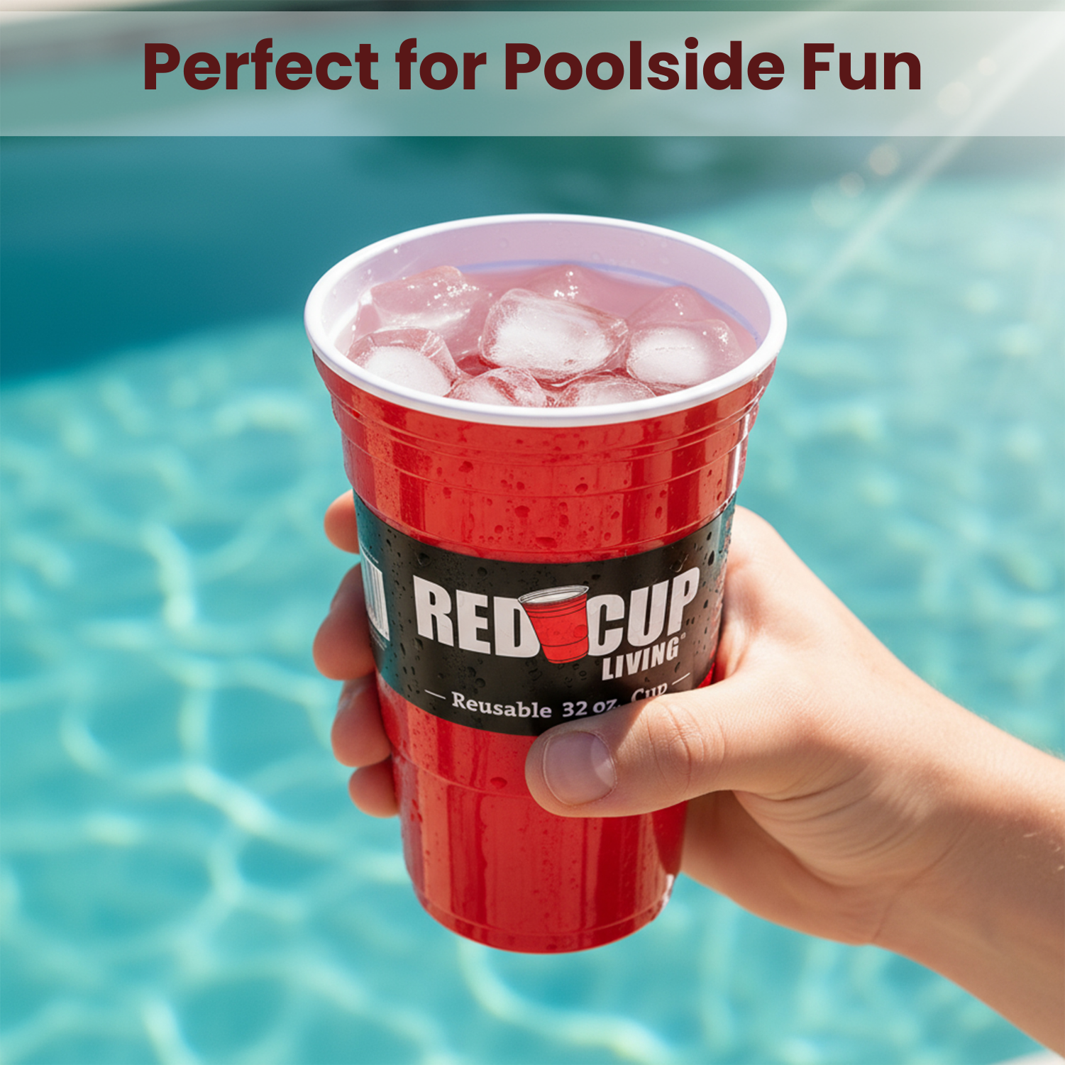 32oz Reusable Cup For Parties | Strong, Unbreakable, Leakproof tumbler | Durable ABS plastic, BPA Free | Perfect for parties, camping & Outdoors