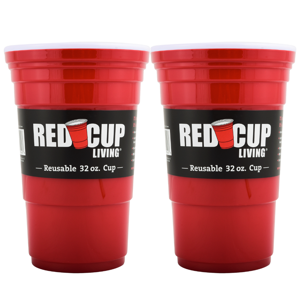 Pack of 6 – 32oz Reusable Party Cups, Unbreakable & Leakproof, BPA-Free for Outdoors